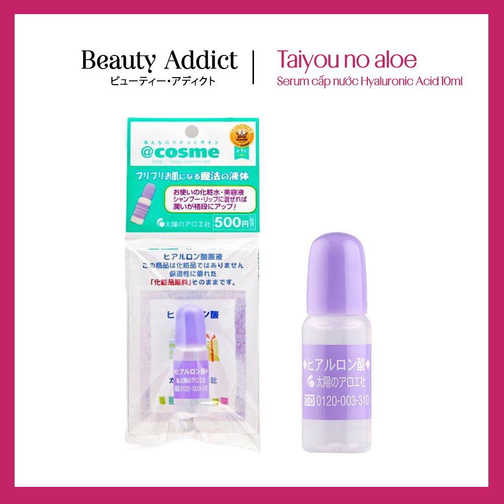Tinh Chất Serum HA Nhật Bản Taiyo no Aloe Hyaro Beauty, Cung Cấp Hyaluronic Acid Đậm Đặc, Siêu Dưỡng Ẩm, Giữ Nước Cho Da Mặt Tươi Tắn, Sáng Mịn, Căng Mượt