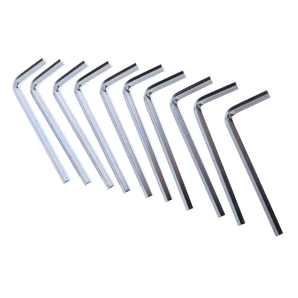 5x10 Pieces Sturdy 4mm Hexagonal Inline Roller Skate L-shape Wrench Hex Tool