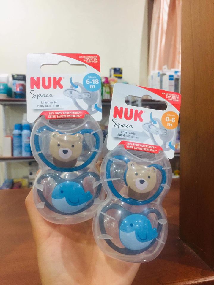 BỘ 2 TI GIẢ NUK SPACE SILICONE