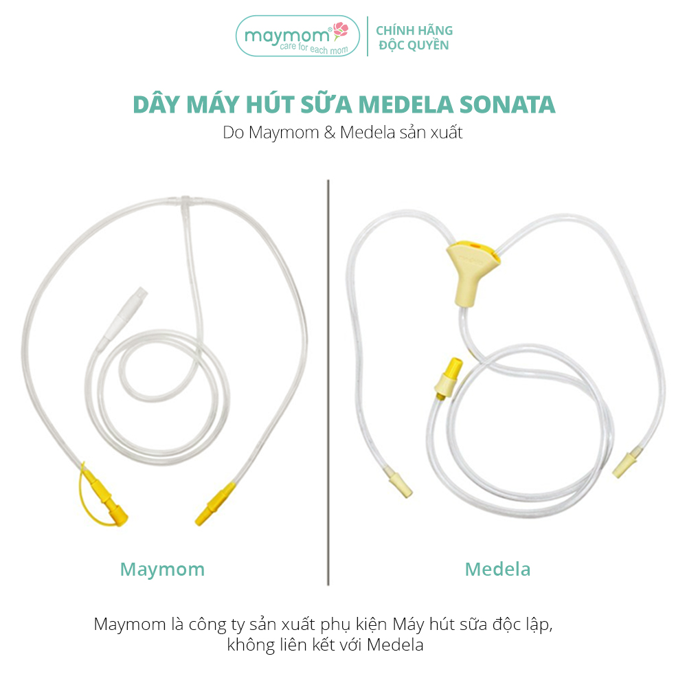 Dây Hơi Cho Máy Medela Sonata Thương Hiệu Maymom, Không Chứa BPA, An Toàn 100%, Vệ Sinh Dễ Dàng (1 dây)