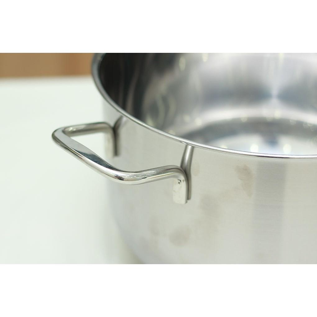 Bộ nồi xửng hấp inox 430 Fivestar Standard  3 đáy bếp từ nắp inox ( 24cm / 26cm ), tặng 1 vá canh