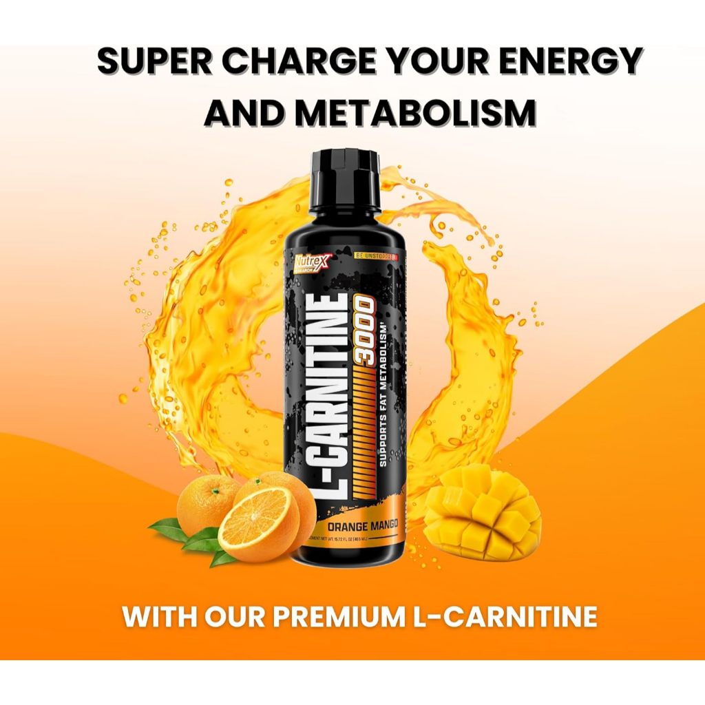 Nutrex L-Carnitine 3000 Dạng Lỏng 465ml (31 Lần Dùng) Đốt Mỡ Thừa Tăng Năng Lượng, Săn Chắc Vóc Dáng | Nhập Khẩu Mỹ