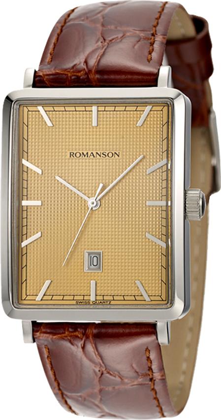 Đồng Hồ Nam Dây Da Romanson DL5163NMWGD (29.5 x 44 mm) - Vàng