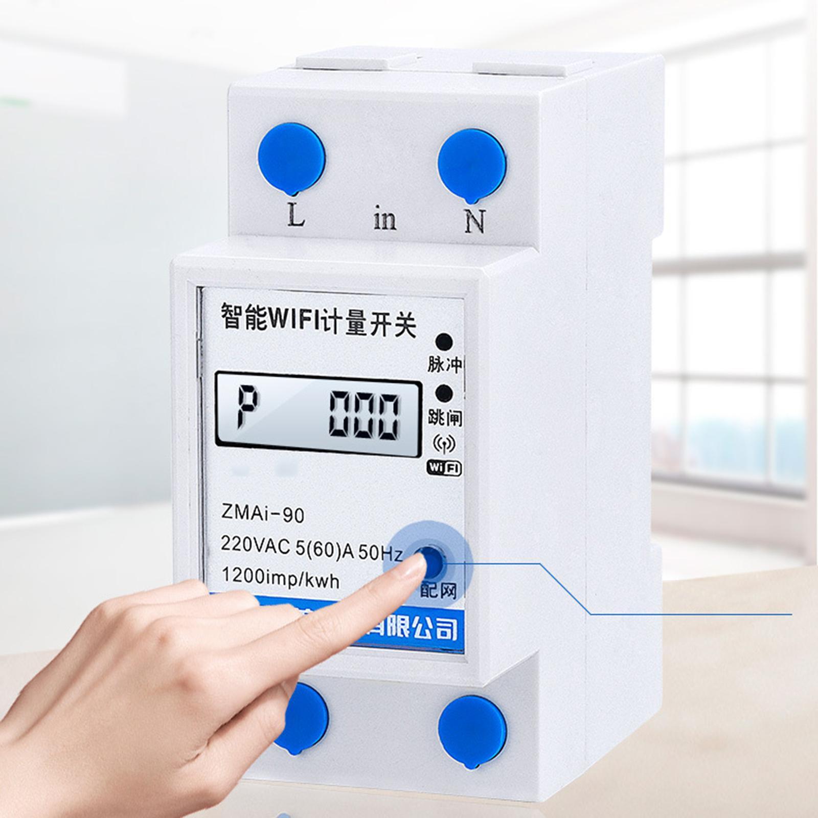Intelligent Smart Energy Meter Watt Meter WiFi Power Meter for Hotels Home