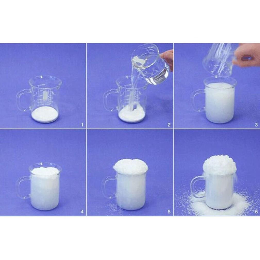 (200 gói) Combo 200/100 gói tuyết xanh bông bạc.Tuyết nhân tạo vỏ xanh làm slime mây,làm tuyết giả trang trí giáng sinh