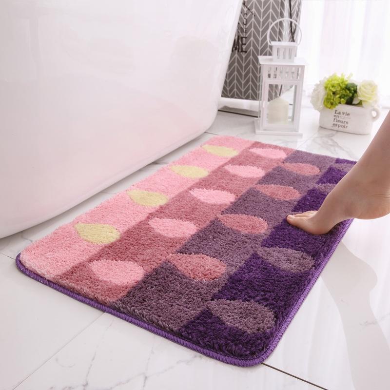 Cửa ra vào thảm sàn loại bỏ bụi thảm cửa phòng tắm nhà vệ sinh thảm chống trượt thấm nước hai lớp thảm trải sàn phòng ngủ gia đình.
