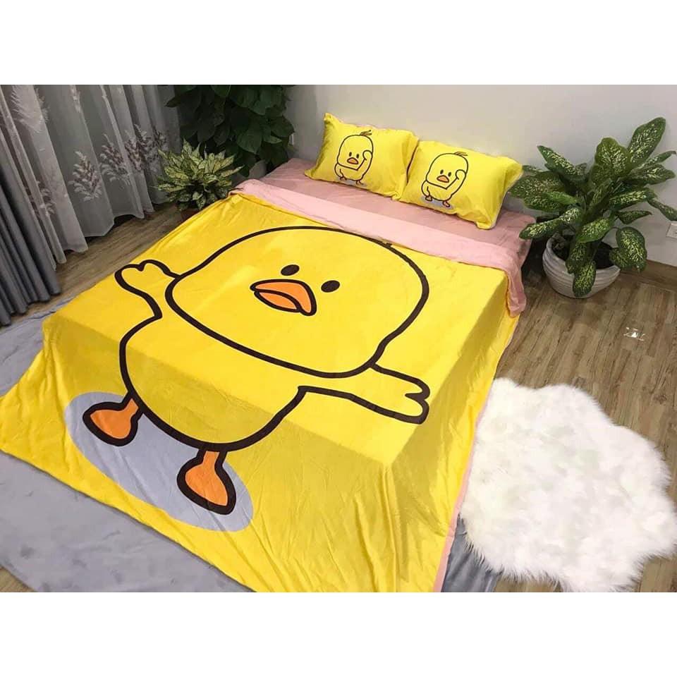 BỘ CHĂN GA NỈ NHUNG HÌNH VỊT