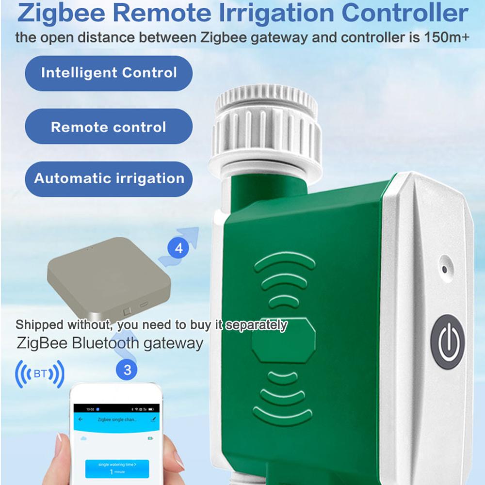 Tuya ZigBee Watering Timer Drip Irrigation Controller Automatic Garden Watering System APP Control Compatible with Amazon Alexa and Google Assistant for Voice Control