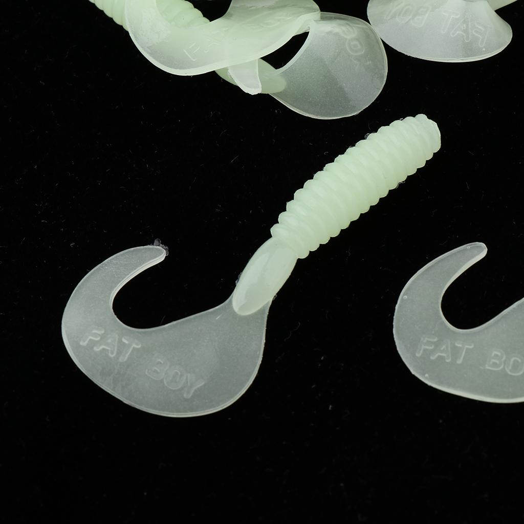 Soft Lure Fishing Bait Maggots Grub Worm Silicone Lure Luminous