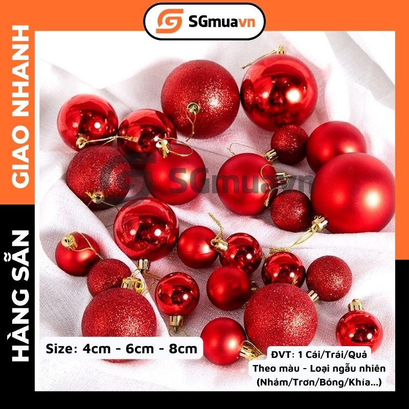 Quả châu trang trí cây thông Noel