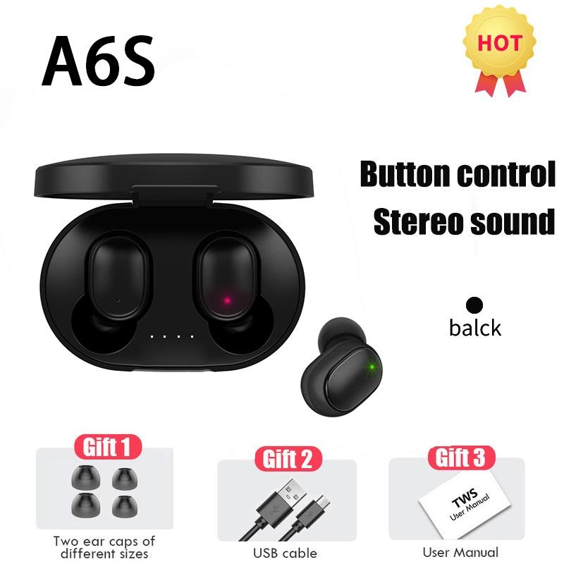 Tai Nghe Bluetooth Không Dây A6S TWS Phong Cách Thể Thao Cho Xiaomi IPhone