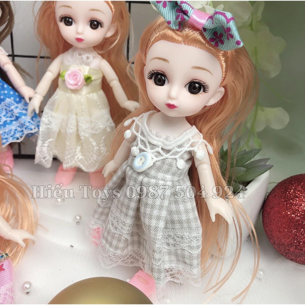 Búp Bê Hộp 6 Bê Chibi 16cm Mắt Đá Giống Thật Hàng Cao Cấp Búp Bê Đồ Chơi Cho Bé Gái