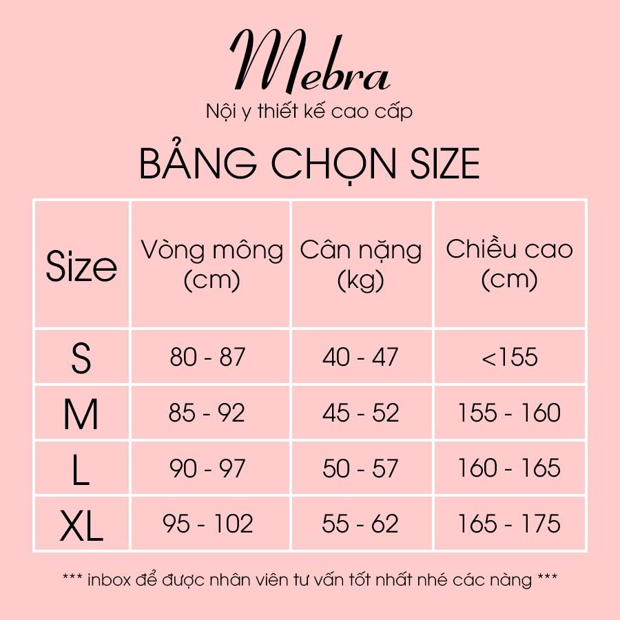 Quần lót ren lọt khe thương hiệu Mebra kiểu dáng chữ Y sexy quyến rũ màu trắng MEY02