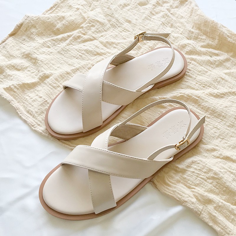 Giày nữ sandal Quai Chéo Bảng To Mã S15 Phong Cách Trẻ Trung