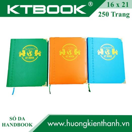  SỔ BÌA DA CỨNG KTBOOK HANDBOOK CAO CẤP 250 trang size A5 ruột giấy in caro