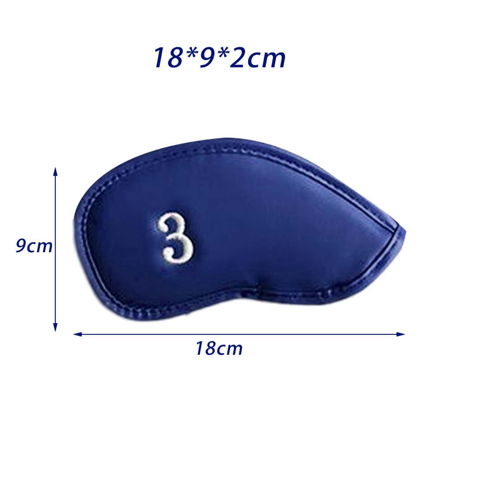 12Pcs Golf Iron Head Covers Number Embroidered Wedges Water Resistant Guard