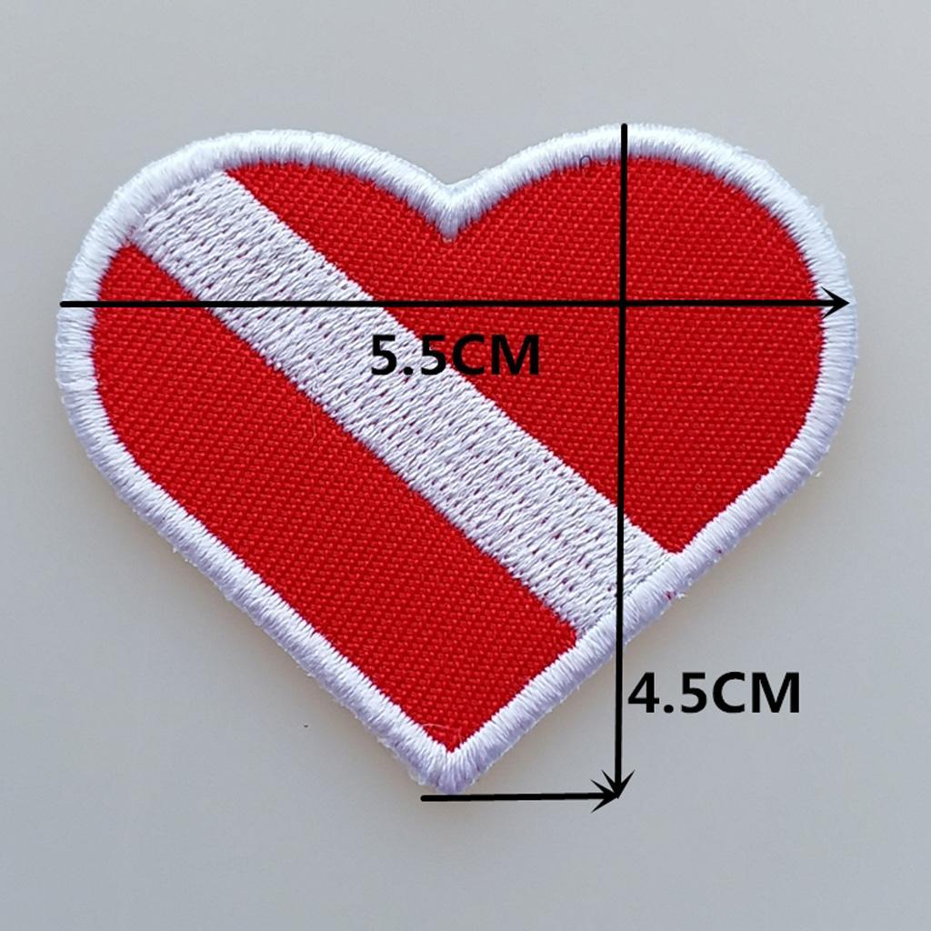 2-10pack Scuba Diving Alpha Flag Diver Down Flag Patch / Badge Red White