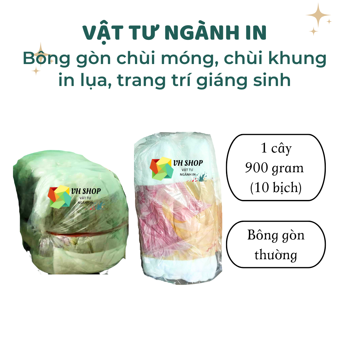 10 bịch Bông gòn chùi móng, chùi khung, trang trí giáng sinh, bông gòn công nghiệp