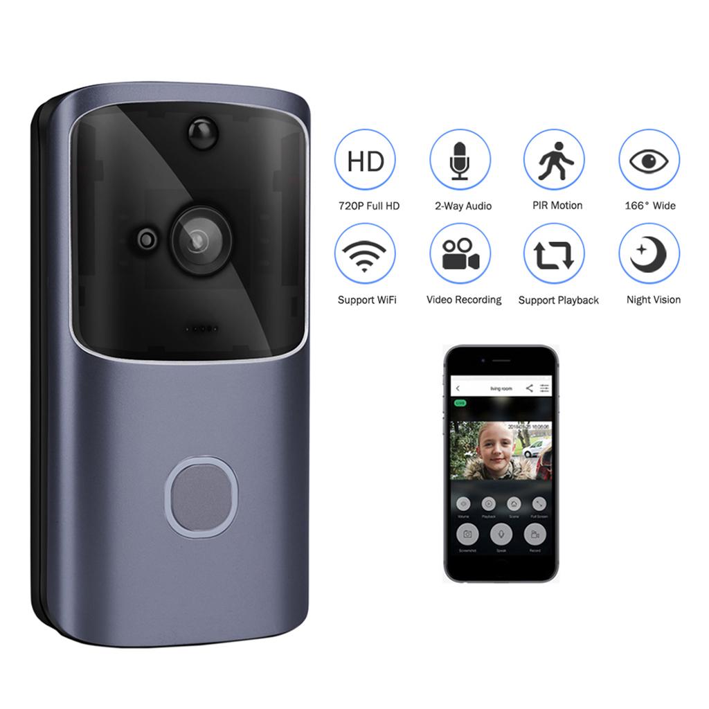 Wireless WiFi Video Doorbell 2-Way Talk Chime