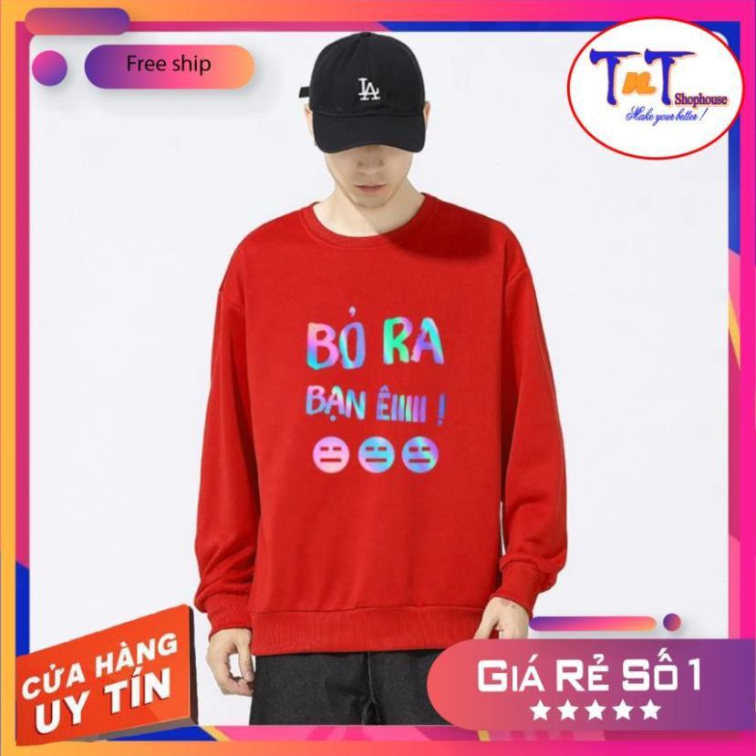 AS12 Áo Sweater Unisex ️/Áo nỉ Ulzzang phản quang unisex dài tay nam nữ - Bỏ Ra Bạn Êiii