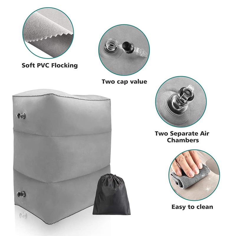 Nhựa PVC Túi Ngủ Chân Gối Trẻ Em Máy Bay Giấc Ngủ Xe Giường Nằm Chiều Cao Trưởng Thành Bay Ngủ Nghỉ Ngơi Gối