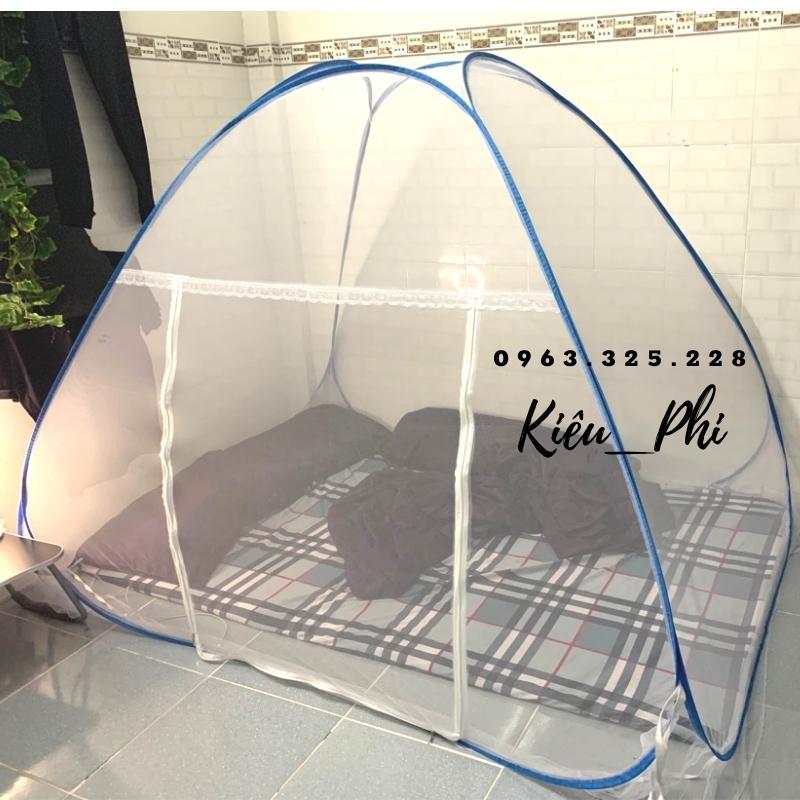 Màn chụp tự bung đỉnh chóp cao cấp, mùng chụp tự bung người lớn gấp gọn tiện dụng cao 1m55 thông minh