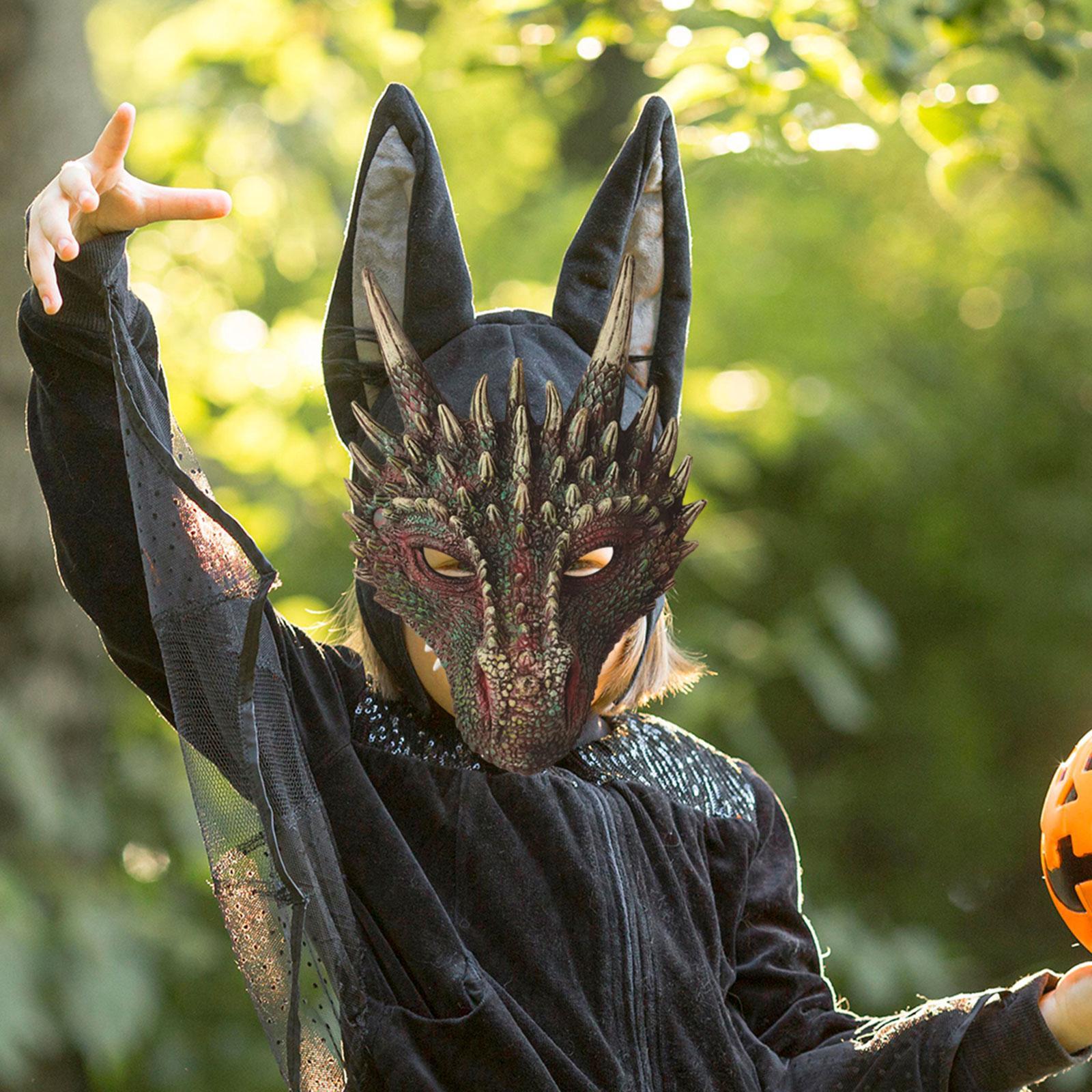 Dragon Head , Full Face , Cosplay Animal Halloween Masquerade for Party Favor Carnival Masquerade