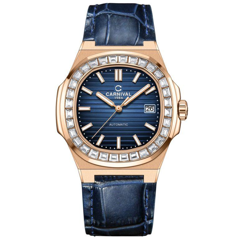 Đồng Hồ Nam Dây Da Carnival Nautilus G8108.304.425 Automatic - Kính Sapphire - Size 41mm - Carnival 8108G-VH-MXANH