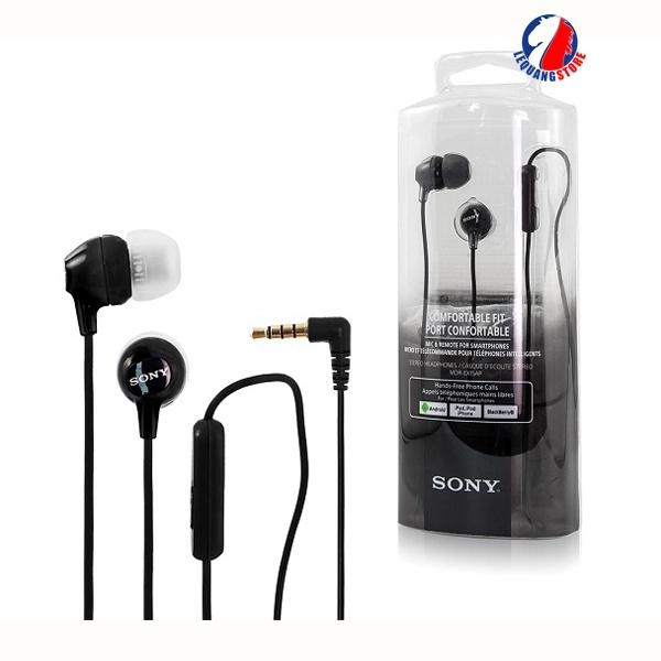 Tai nghe Sony In-ear MDR-EX15AP - Black - Hàng Chính Hãng