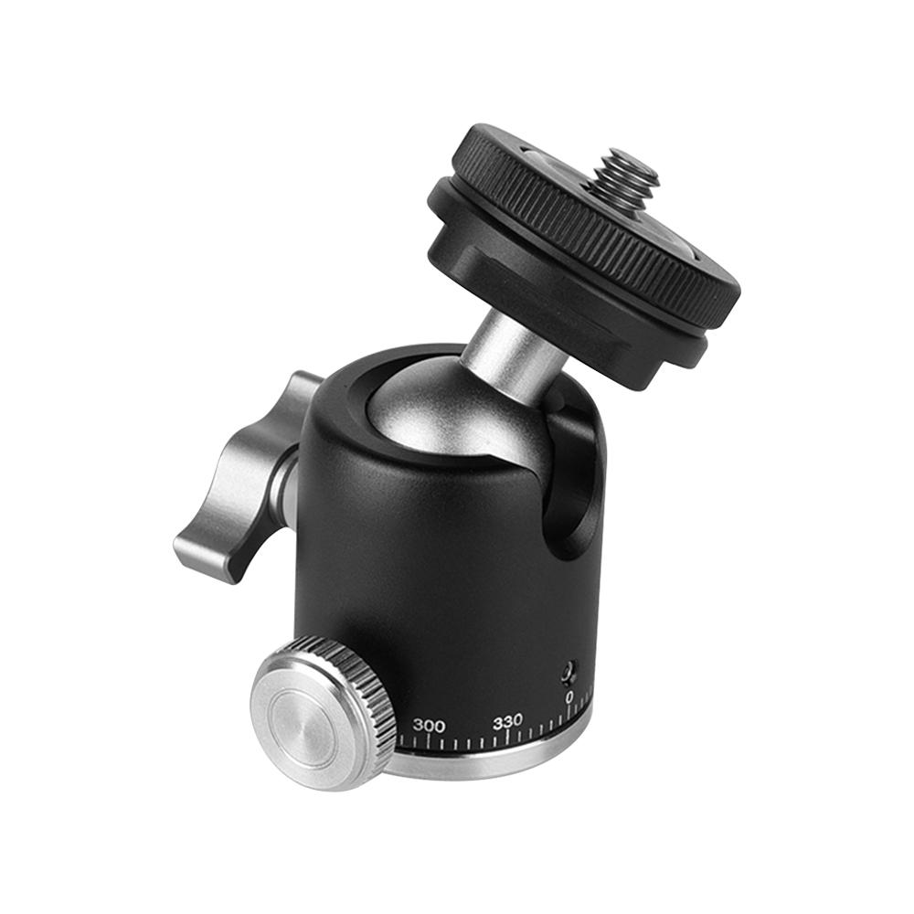 Hợp kim nhôm đa ​​chức năng Đầu toàn cảnh với Đế gắn giày nóng 1/4 Inch 360 °  Ballhead Ballhead
