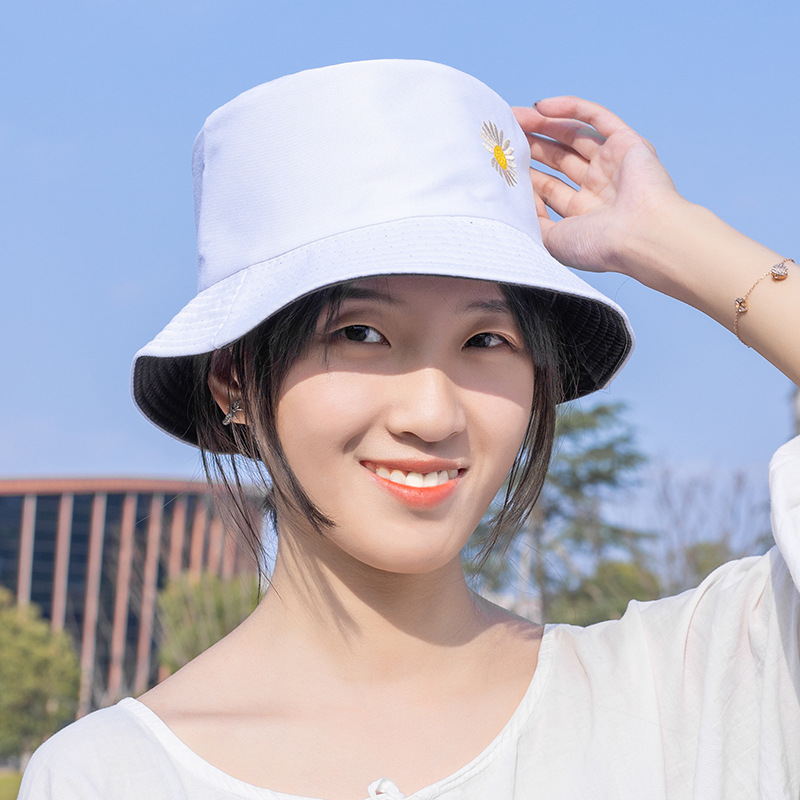 Mũ 2 mặt, Nón bucket hoa cúc đẹp, Mũ tai bèo chống nắng phong cách Hàn Quốc Siêu Hot MD07