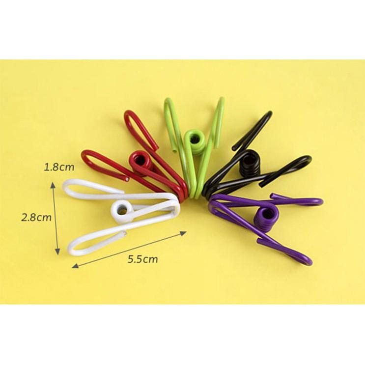 Set 2 Móc Kẹp Quần Áo Nhiều Màu