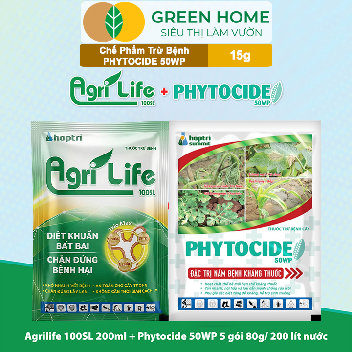 Chế Phẩm Trừ Bệnh Phytocide 50WP, Gói 15gr, Đặc Trị Nấm Bệnh Kháng Thuốc, Sương Mai, Hiệu Quả Cao