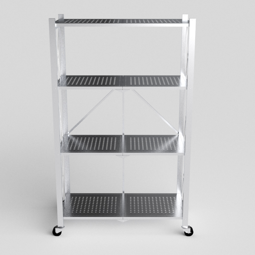 Kệ xếp đa năng cao cấp OHAWA 4 tầng - Kệ inox thông minh cao cấp, xếp mở dễ dàng, có bánh xe di chuyển
