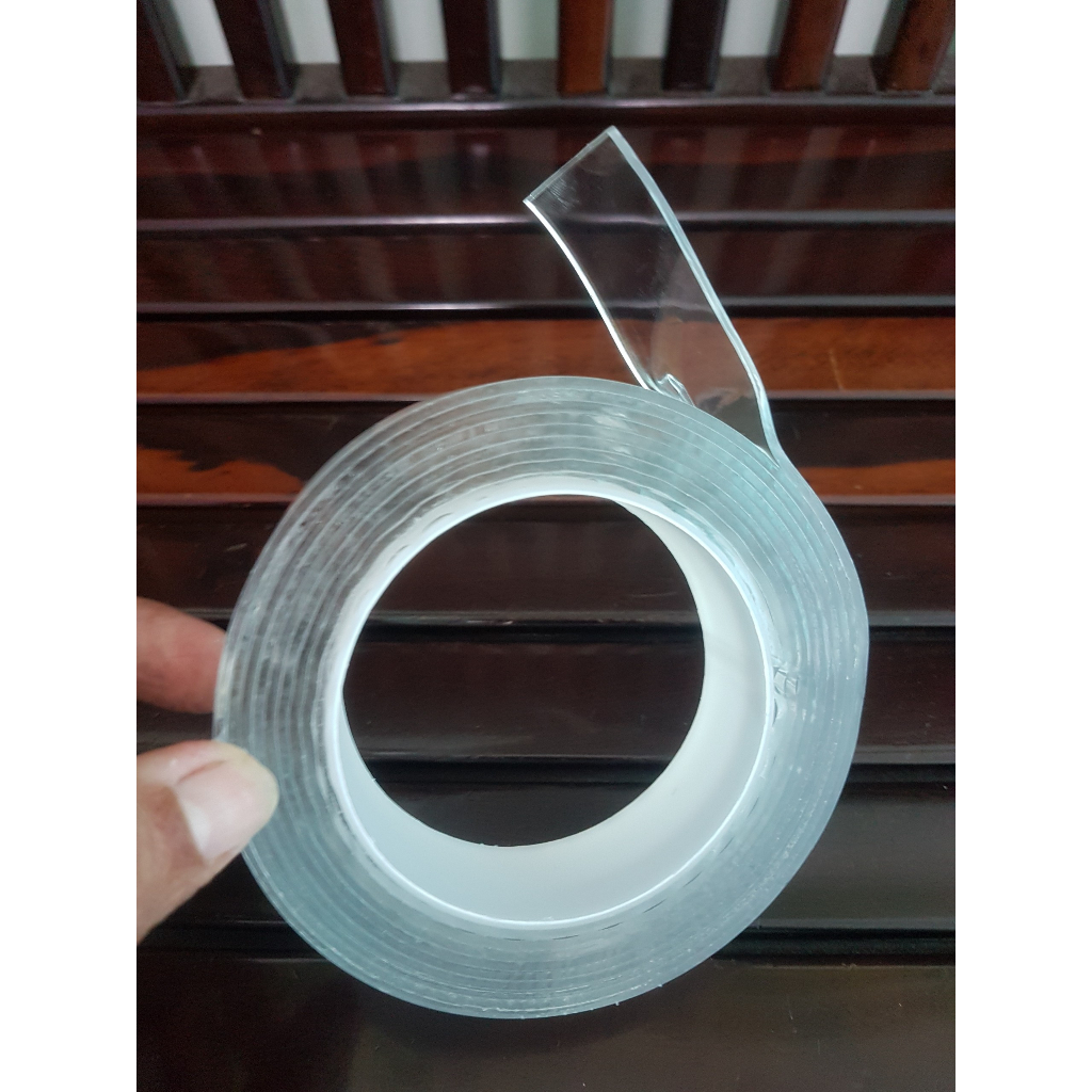 1 Cuộn Băng Keo 2 Mặt Trong Suốt Chất Liệu Silicon Nano Magic Double Sided Sticking Dán Dính Siêu Chắc