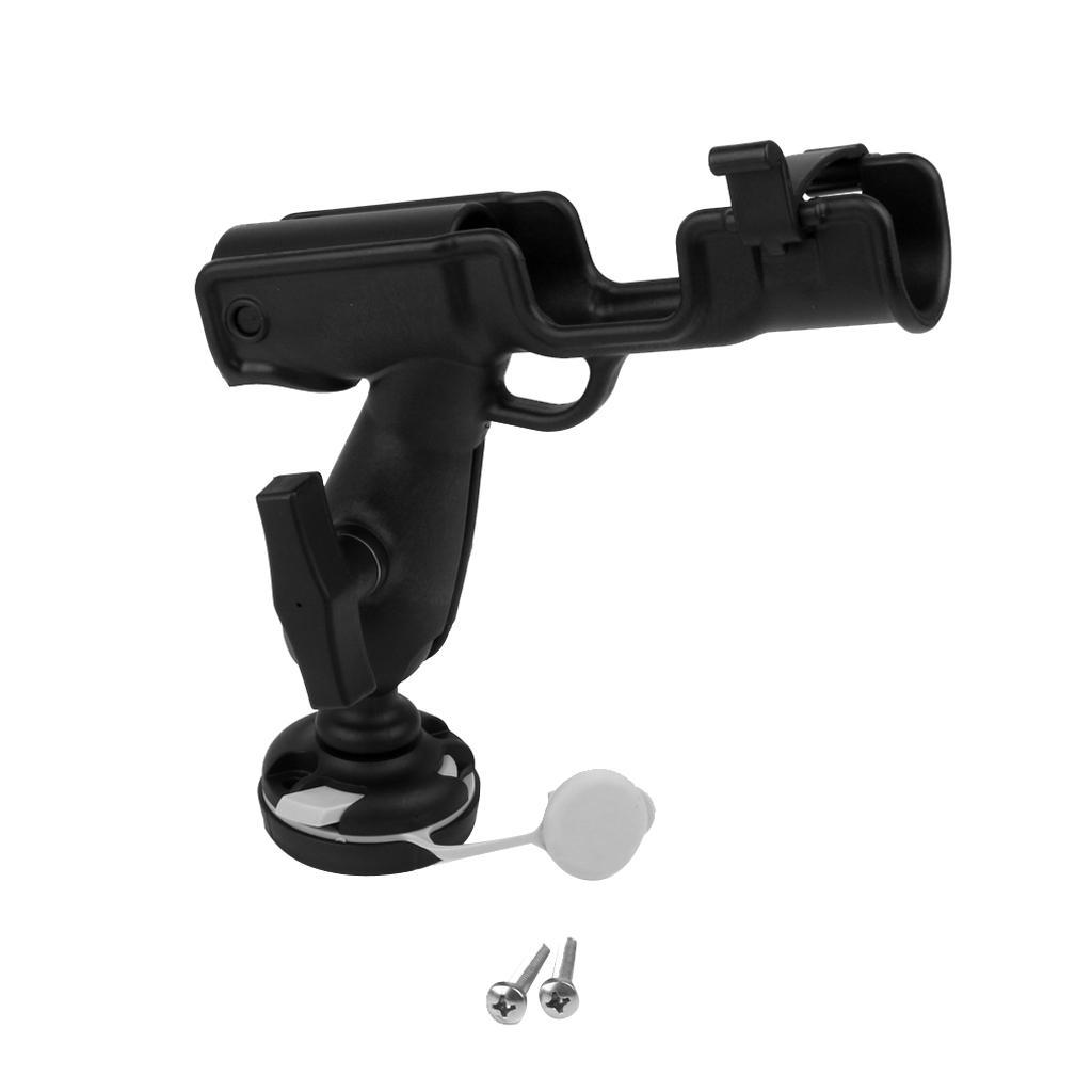 2 Pieces Durable Nylon Fishing Rod Holder Rack Mount Bracket Pole Rest Stand & Base Screws for Kayak Canoe Boat Yacht