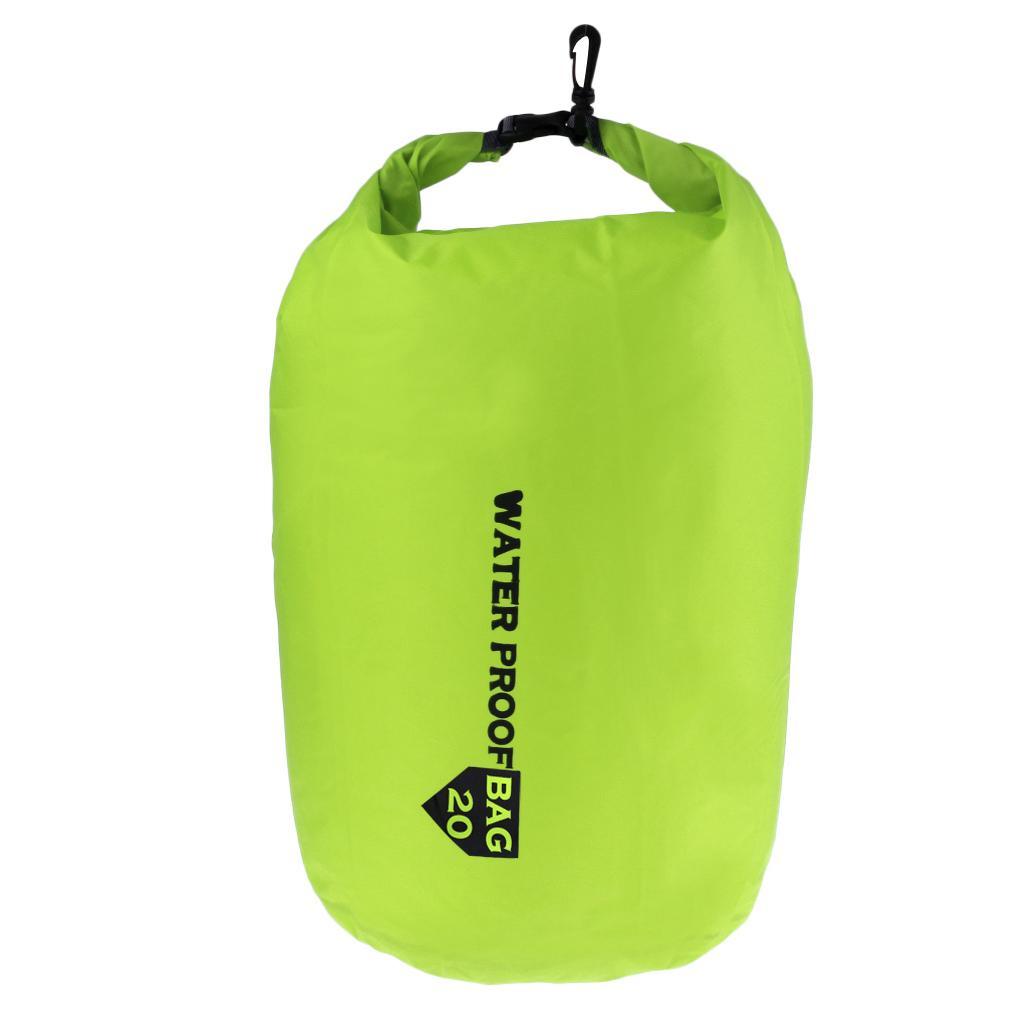 2X Waterproof Pack Sack Camping Rafting Kayak Compression Sack 20L Light Green