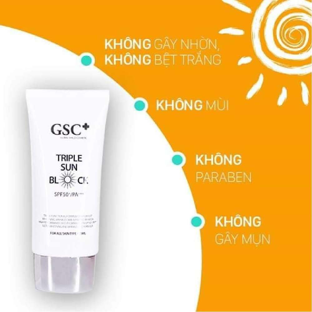 KEM CHỐNG NẮNG VẬT LÝ GSC+ TRIPLE SUN BLOCK 50ml