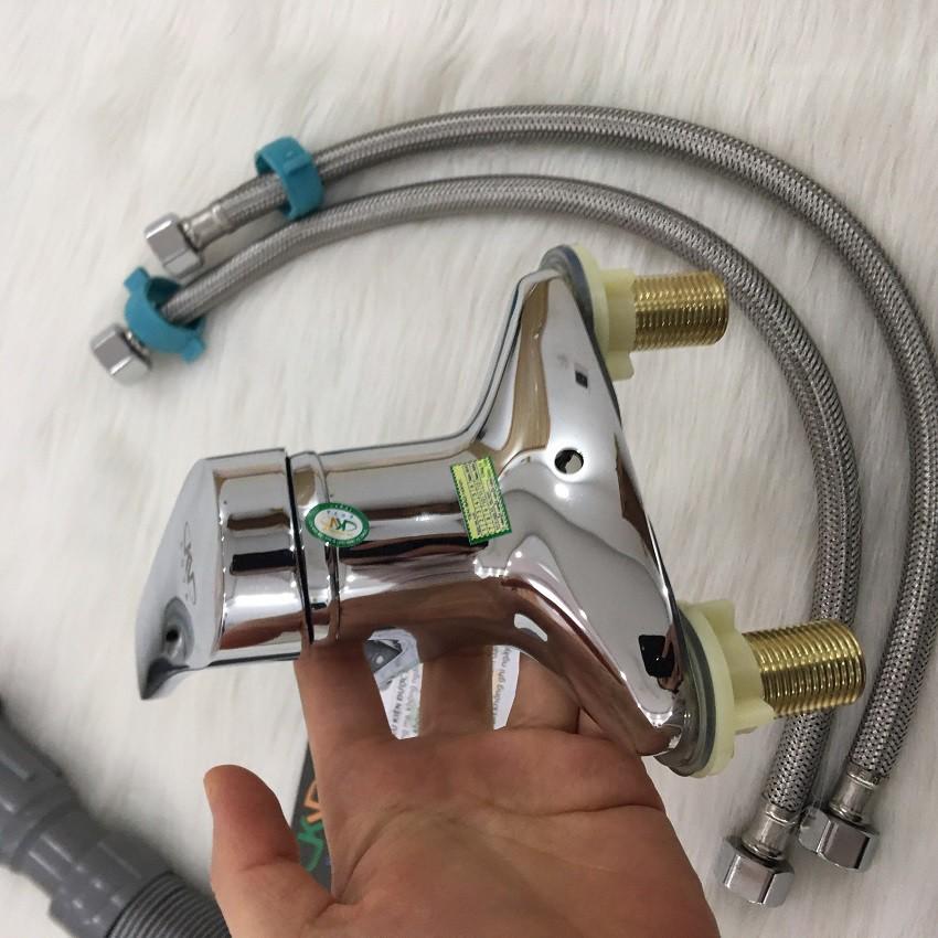 Vòi chậu nóng lạnh KOVA 01V, vòi chậu rửa mặt chất liệu đồng bảo hành 3 năm
