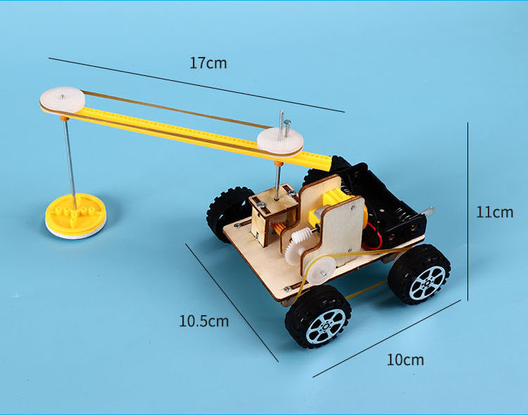 Đồ Chơi Lắp Ráp Robot Lau Nhà, Đồ Chơi Gỗ Xe Oto Quét Dọn, Đồ Chơi Khoa Học Tự Làm J-50 DIY Wood Steam - Chính Hãng BABYBOSS + Tặng Kèm 01 Tranh Ghép Bằng Gỗ