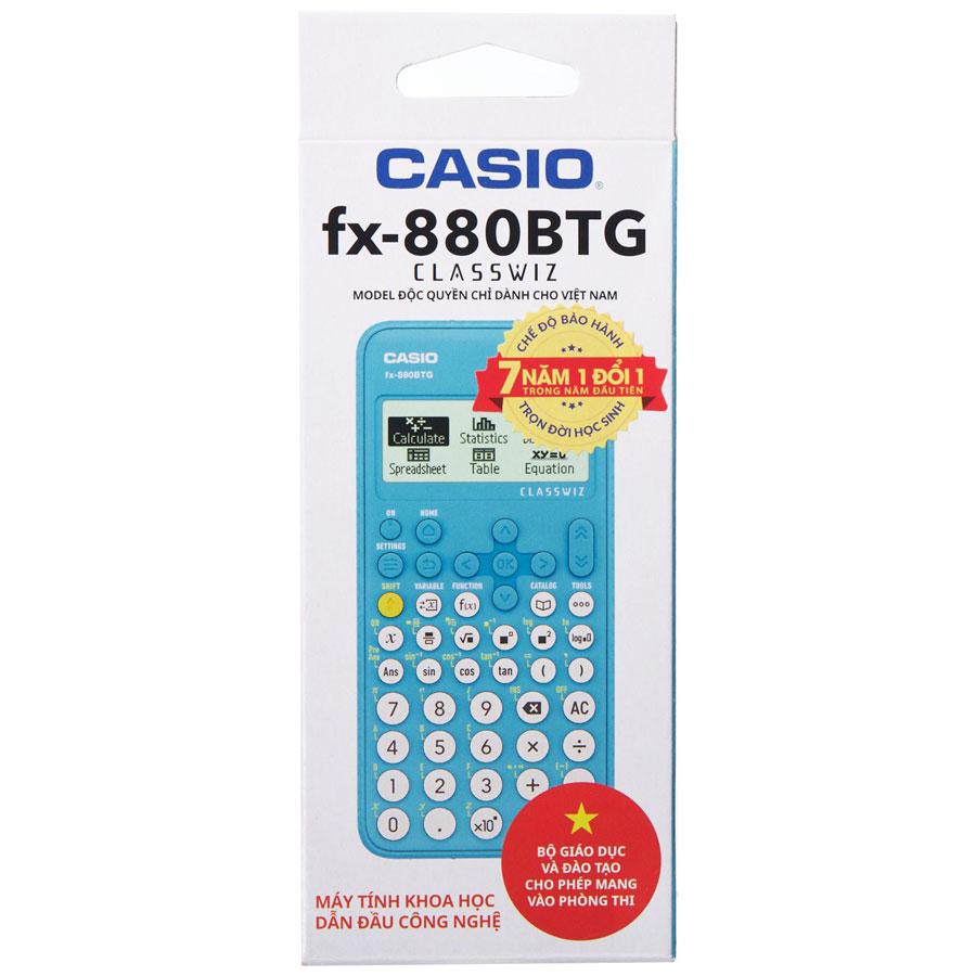 Máy Tính CASIO FX-880BTG - Màu Xanh Biển + 2 Bút Bi Pilot BP-1RT - Mực Xanh