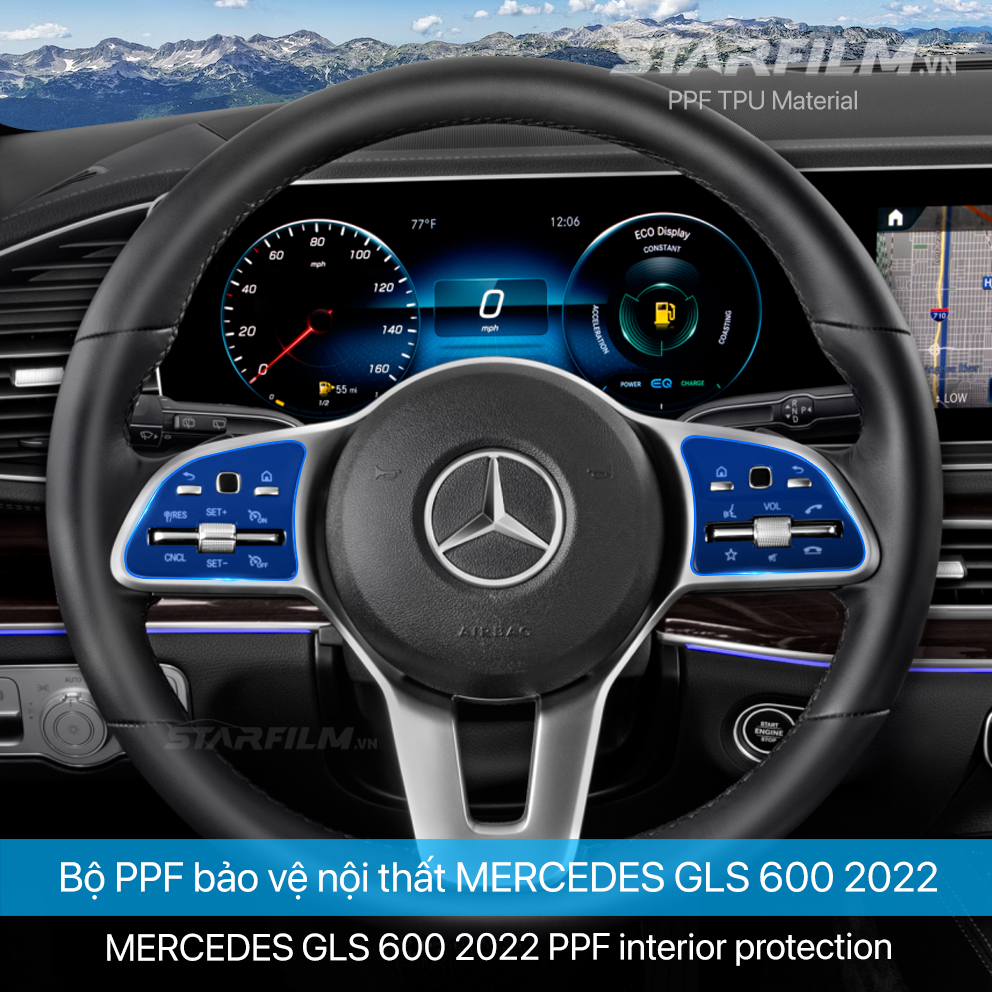 Mercedes Benz GLS 600 2022 PPF TPU chống xước tự hồi phục STARFILM