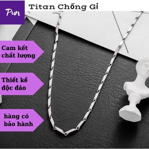 Dây chuyền nam vòng cổ Xích Trơn Thời Trang Basic Punstore nam nữ unisex Titan màu bạc đẹp không gỉ