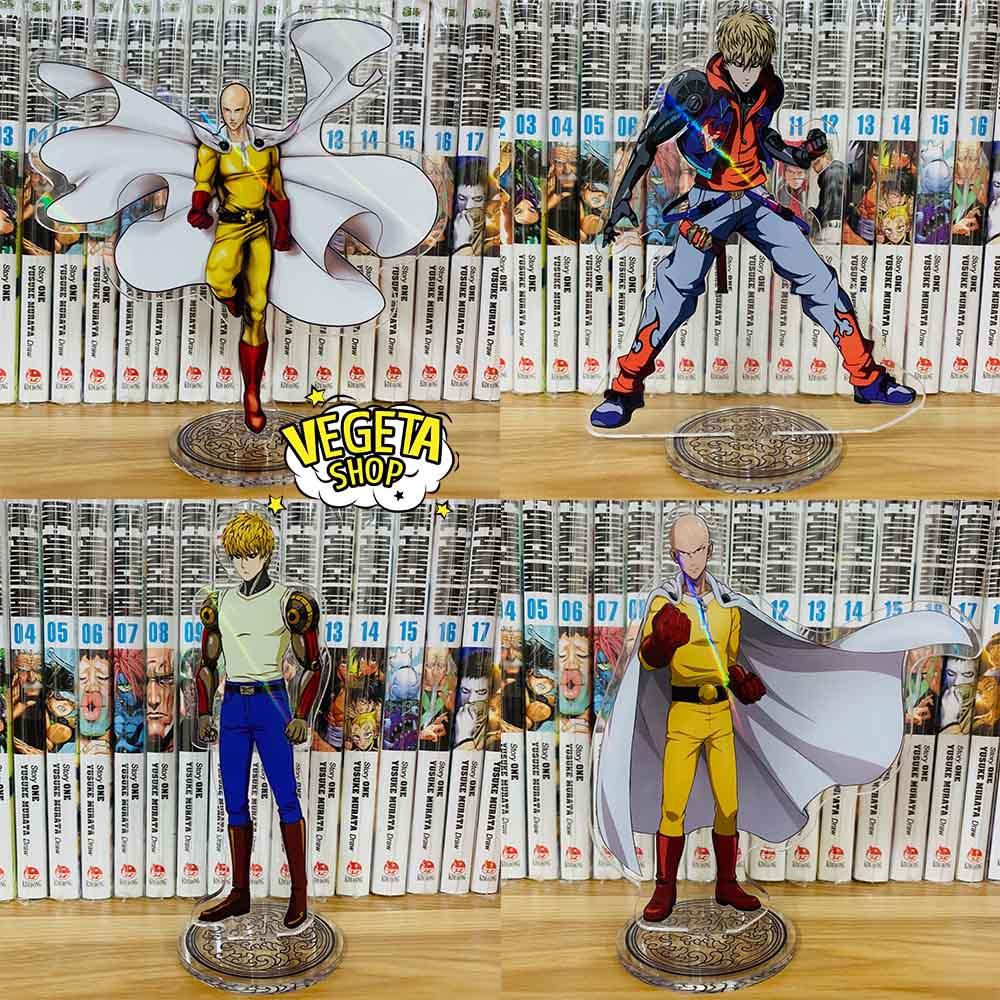 Mô Hình Tượng Standee Acrylic Mica 2 mặt - One Punch Man - Saitama Genos Tatsumaki Fubuki Garou Sonic siêu thanh Bang