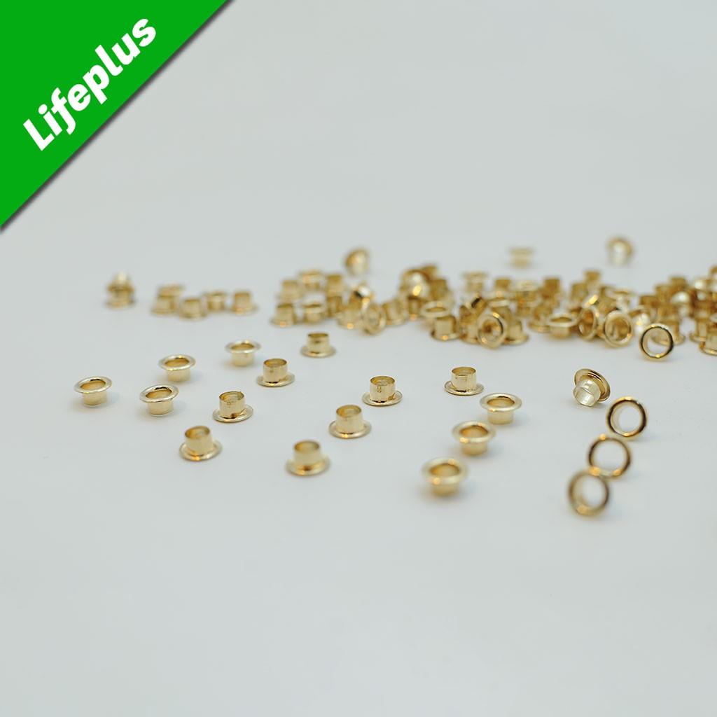 Khoen ore 4mm bằng đồng mạ vàng túi 100