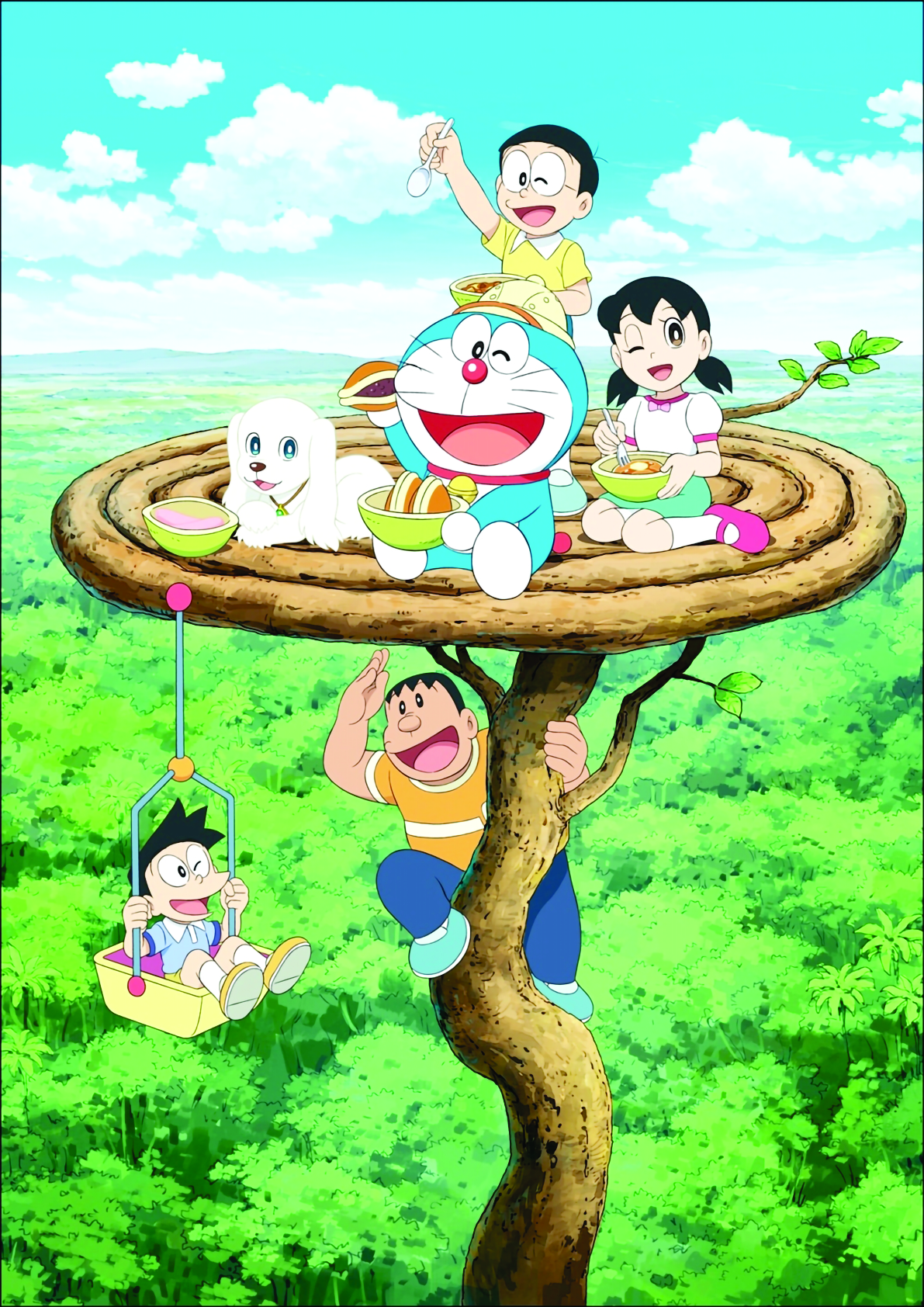 Bộ 10 bức tranh decal dán tường doraemon