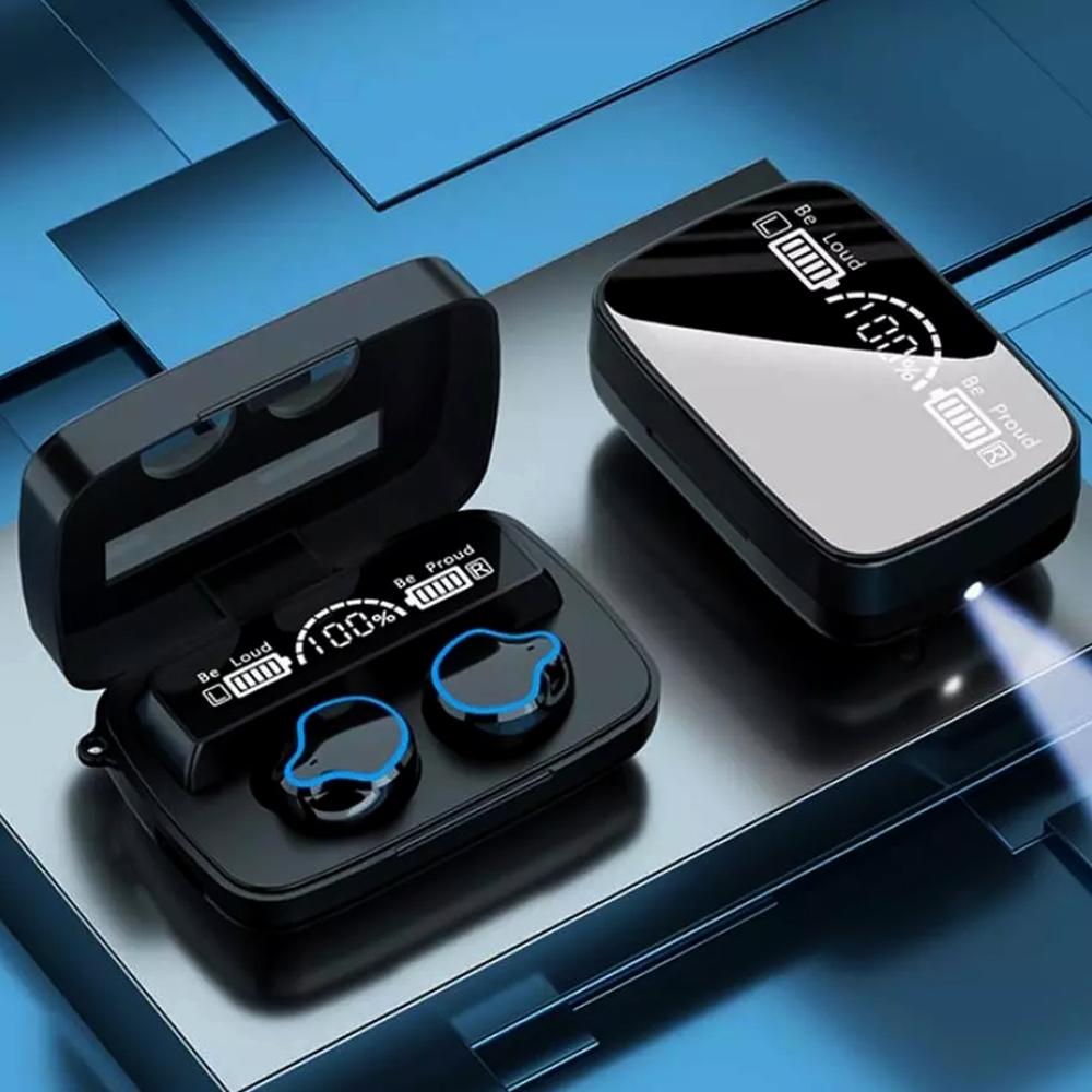 M9 TWS BT5.1 Wireless Earphones Sports Headset LED Display 9D Noise Reduction Touch Control Voice Control IPX7