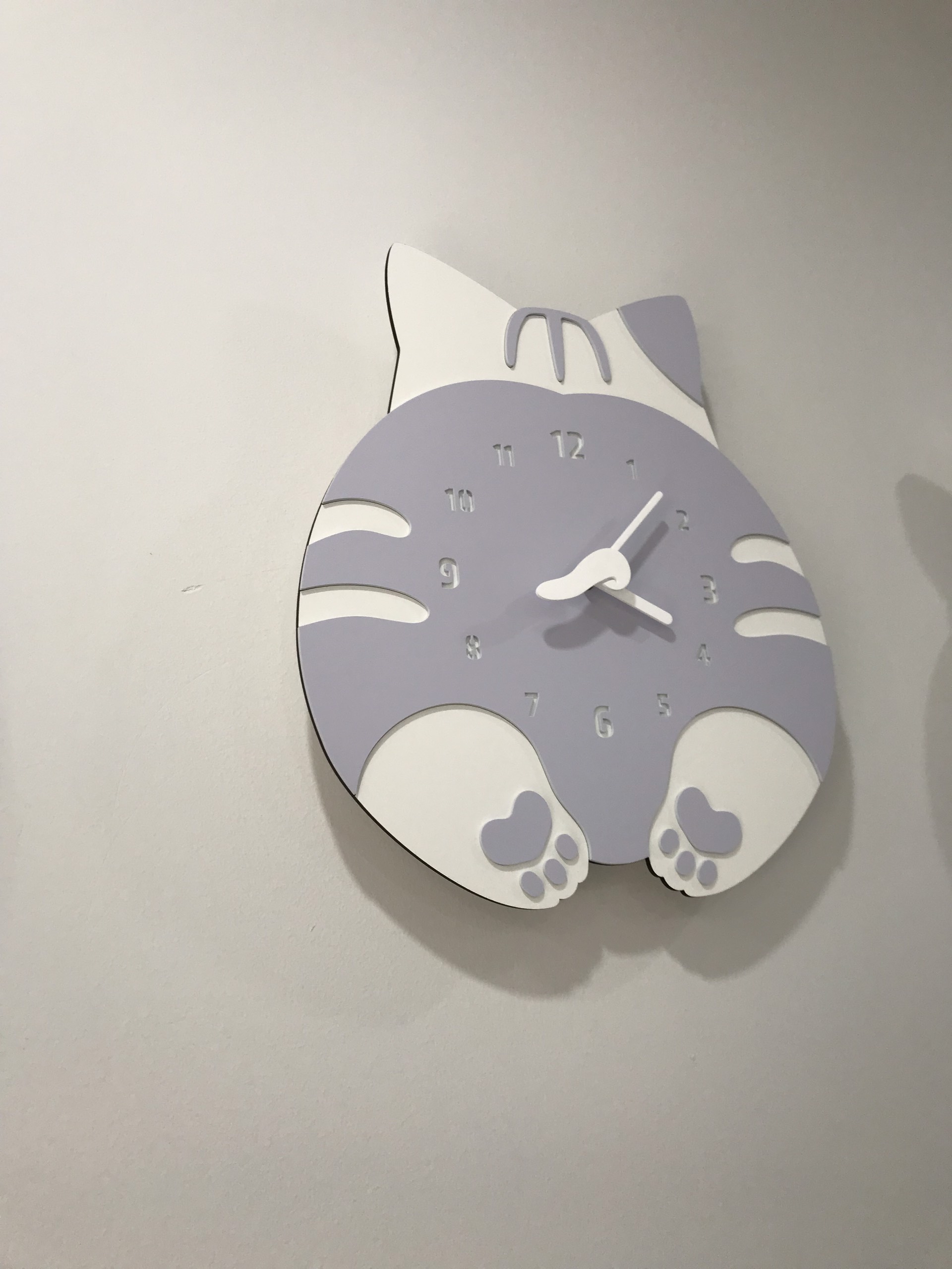 Đồng hồ treo tường trang trí decor hình Mèo con - Cat wall clock