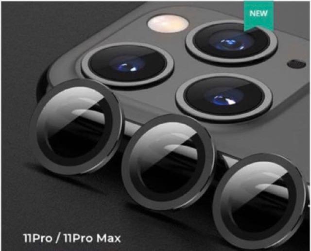 Viền bảo vệ camera viền thép, mặt kính cường lực cho iphone 12/11/Pro/Pro Max