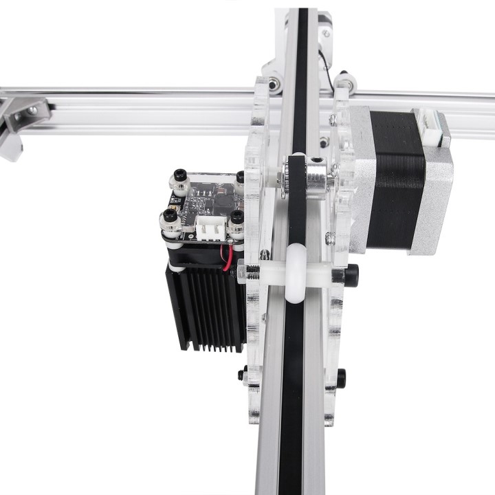 Combo Máy Cắt, Khắc Laser Mini 65X50 6550 -màu bạc+ Đầu laser tùy chọn